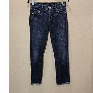 Citizen's of Humanity Soft Stretch Skinny Jeans with Frayed Hem Size 26
